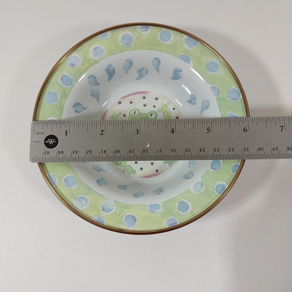 Mackenzie Childs Enamel 6" Children's Frog Bowl - Picture 2 of 3